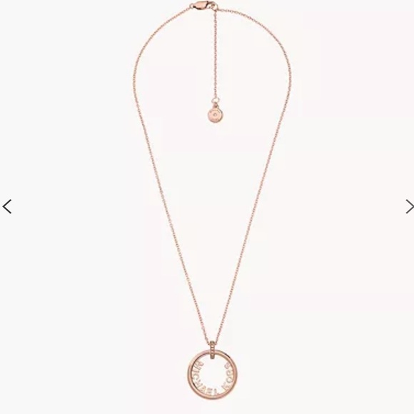 ✅MK Fashion Rose Gold-Tone Pendant Necklace+14k Slider Rose Gold Bracelet Set - Picture 3 of 8